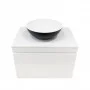 Тумба підвісна ADAMANT Astra W 70 з умивальником Kreis Black Matte/White Glossy